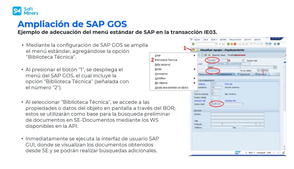 Ampliacin de SAP GOS